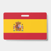 Badge nominatif avec drapeau de l'Espagne (Arrière)