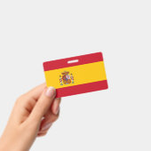 Badge nominatif avec drapeau de l'Espagne (Manuel / portable)