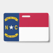 Badge nominatif avec drapeau de l'État de Caroline (Arrière)