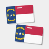 Badge nominatif avec drapeau de l'État de Caroline (Avant & arrière)