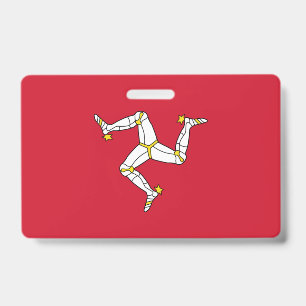 Badge nominatif avec drapeau de l'île de Man, Roya