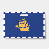 Badge nominatif avec drapeau de Québec (Arrière)