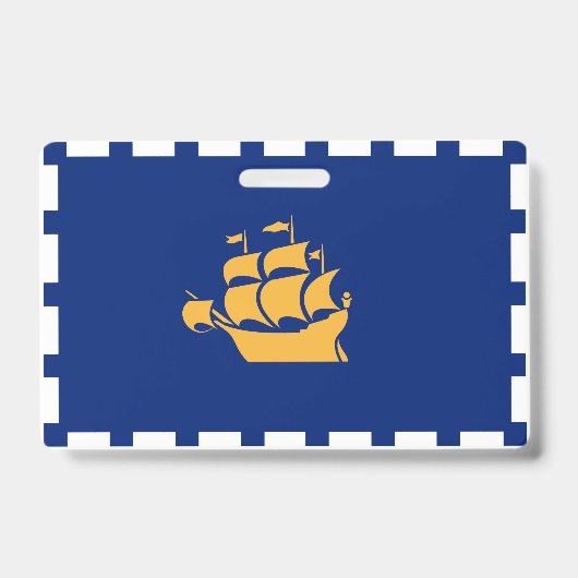 Badge nominatif avec drapeau de Québec (Avant)