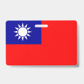 Badge nominatif avec drapeau de Taïwan (Arrière)