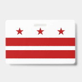 Badge nominatif avec drapeau de Washington DC, Éta (Arrière)