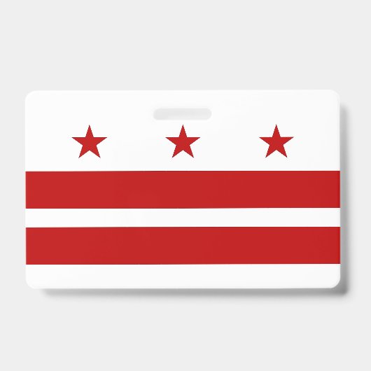 Badge nominatif avec drapeau de Washington DC, Éta (Avant)