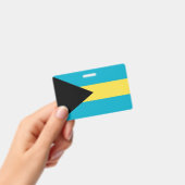 Badge nominatif avec drapeau des Bahamas (Manuel / portable)
