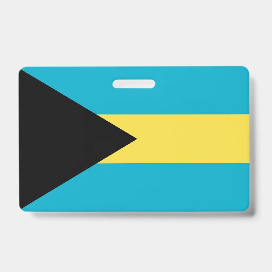 Badge nominatif avec drapeau des Bahamas (Avant)