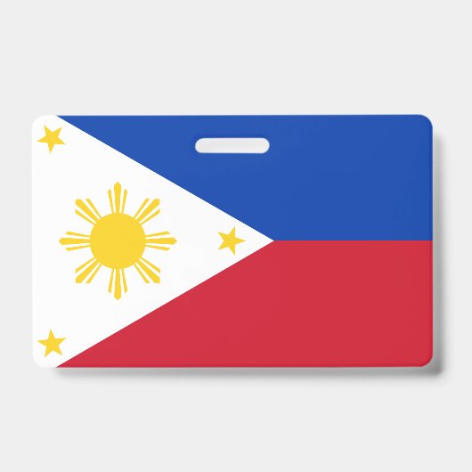 Badge nominatif avec drapeau des Philippines (Avant)