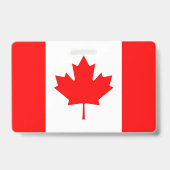 Badge nominatif avec drapeau du Canada (Arrière)