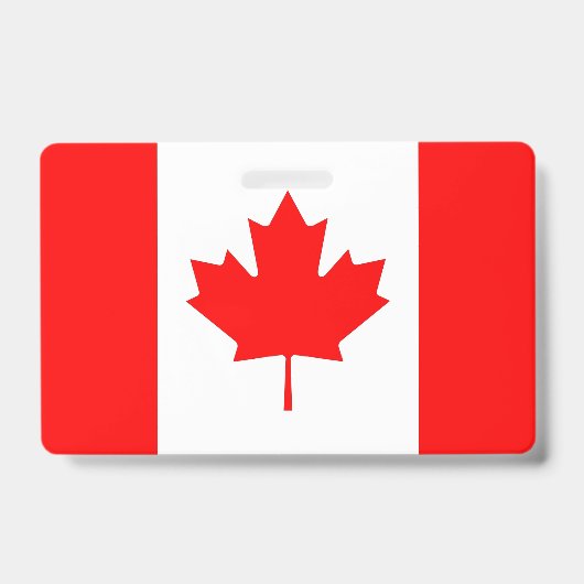 Badge nominatif avec drapeau du Canada (Avant)