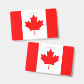 Badge nominatif avec drapeau du Canada (Avant & arrière)