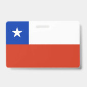 Badge nominatif avec drapeau du Chili (Arrière)