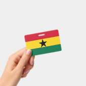 Badge nominatif avec drapeau du Ghana (Manuel / portable)
