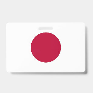 Badge nominatif avec drapeau du Japon