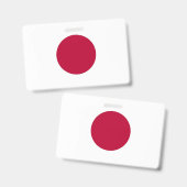Badge nominatif avec drapeau du Japon (Avant & arrière)