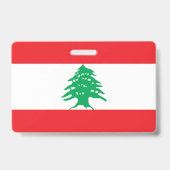 Badge nominatif avec drapeau du Liban (Arrière)