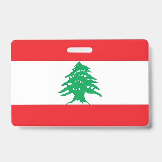 Badge nominatif avec drapeau du Liban (Avant)