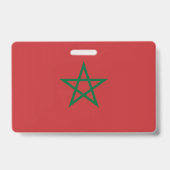 Badge nominatif avec drapeau du Maroc (Arrière)