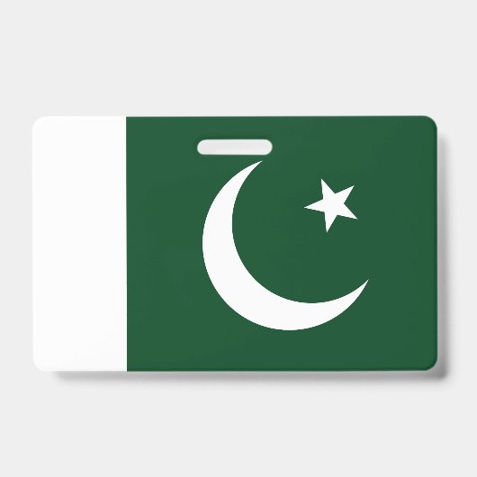 Badge nominatif avec drapeau du Pakistan (Avant)
