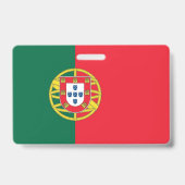 Badge nominatif avec drapeau du Portugal (Arrière)