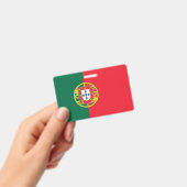 Badge nominatif avec drapeau du Portugal (Manuel / portable)