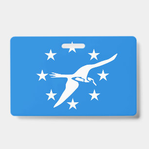 Badge nominatif avec le drapeau de la ville de Cor