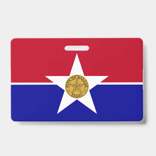 Badge nominatif avec le drapeau de la ville de Dal