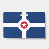 Badge nominatif avec le drapeau de la ville d'Indi (Arrière)