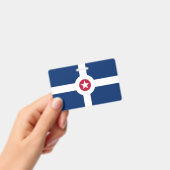 Badge nominatif avec le drapeau de la ville d'Indi (Manuel / portable)