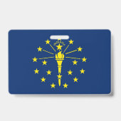 Badge nominatif avec le drapeau de l'État de l'Ind (Arrière)