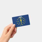 Badge nominatif avec le drapeau de l'État de l'Ind (Manuel / portable)