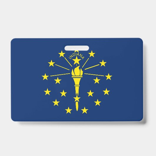 Badge nominatif avec le drapeau de l'État de l'Ind (Avant)