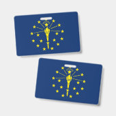 Badge nominatif avec le drapeau de l'État de l'Ind (Avant & arrière)