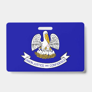 Badge nominatif avec le drapeau de l'État de Louis