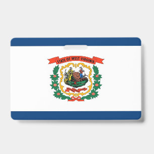 Badge nominatif avec le drapeau de l'État de Virgi