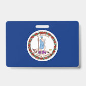 Badge nominatif avec le drapeau de l'État de Virgi (Arrière)
