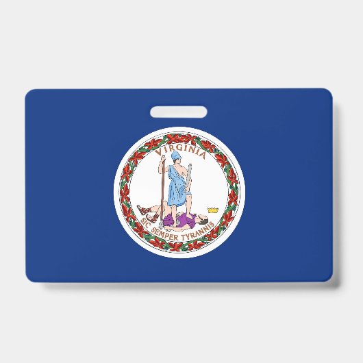 Badge nominatif avec le drapeau de l'État de Virgi (Avant)
