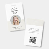 Badge nominatif | Badge d'identification d'employé (Avant & arrière)
