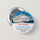 Badge nominatif de critique de croisière (Devant & derrière)