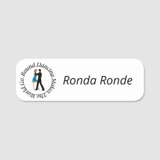Badge nominatif de danse ronde (Devant)