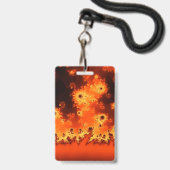 Badge nominatif de fractale d'éruption (Back with Lanyard)