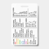 Badge nominatif de piste (Arrière)