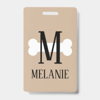 Badge nominatif de services de soins pour animaux 