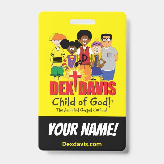 Badge nominatif "Dex n' Them" (recto-verso) (Avant)