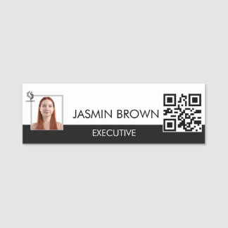 Badge nominatif et code QR personnalisé Étiquette
