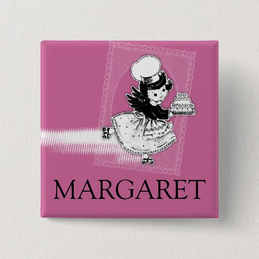 Badge nominatif fait sur commande de boulangerie (Devant)