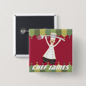 Badge nominatif géant de fourchette de pantalons (Devant & derrière)