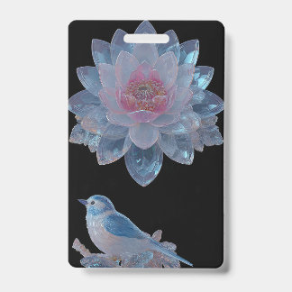 Badge nominatif Lily Crystal Noir |