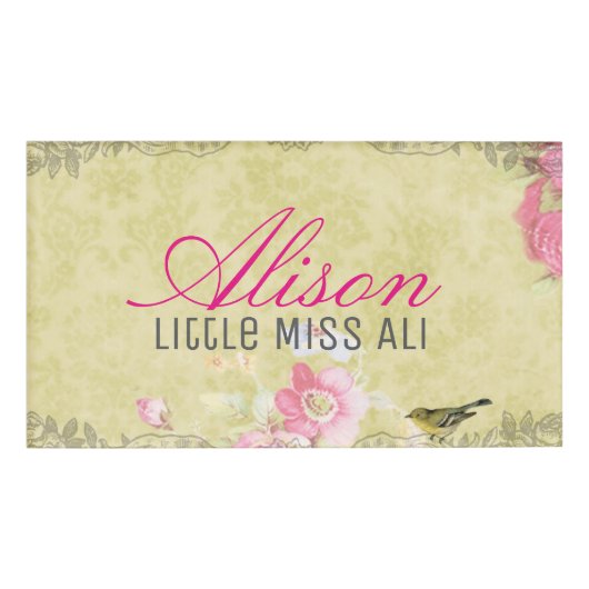 Badge nominatif magnétique sur le vert de ressort (Devant)